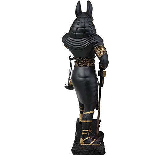 Enweonga Estatua del Dios Egipcio Anubis, Resina del Dios Egipcio Antiguo Y Figuras De La Balanza De La Justicia, Escultura Coleccionable para Adornos De Decoración del Hogar