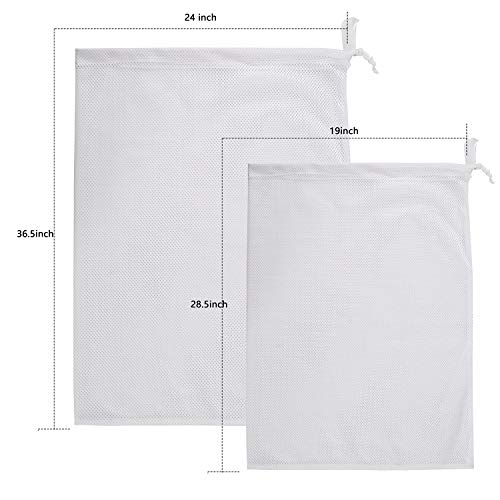 Eono by Amazon - Saco para la Colada Cesto para Ropa Sucia Bolsa de lavanderia Viajes para Organizador Lavandería para Colegio, Dormitorio y Habitantes de Apartamento Gran Capacidad, 3 Pcs (2XL+1L)