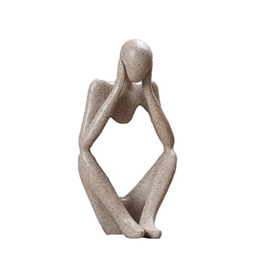 Escultura Estatuas Nordic Figuras Abstractas Retro Adornos Oficina Minimalista Casa Sala de Estar Vinoteca Decoraciones Muebles Decorativas (Size : L)