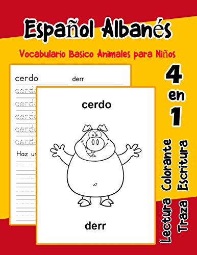 Español Albanés Vocabulario Basico Animales para Niños: Vocabulario en Espanol Albanes de preescolar kínder primer Segundo Tercero grado (Vocabulario animales para niños en español)