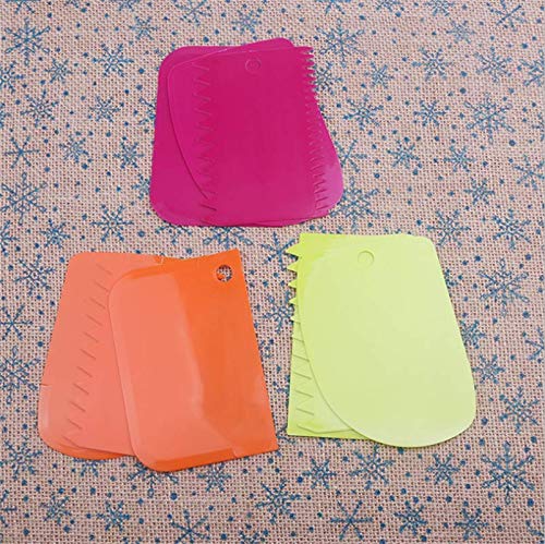 Espátula Masa Espátula Juego de plástico Espátula y rasqueta Hornear Masa tarjeta Espátula (Herramienta de Cocina para pasteles y tartas, apto para lavavajillas. morado