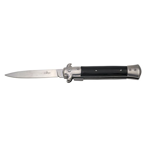 Estilete asistido Third 17249N, mango de aluminio con ABS Negro, hoja satinada de 10.5 cm. Con clip