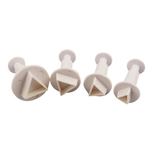 F-blue 4pcs de la categoría alimenticia de plástico Modelo geométrico de Corte de moldes moldes de la Torta de la Galleta de plástico moldes fijados Herramientas de la Torta de la hornada Cortadores