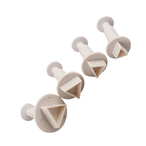 F-blue 4pcs de la categoría alimenticia de plástico Modelo geométrico de Corte de moldes moldes de la Torta de la Galleta de plástico moldes fijados Herramientas de la Torta de la hornada Cortadores