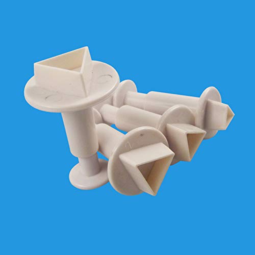 F-blue 4pcs de la categoría alimenticia de plástico Modelo geométrico de Corte de moldes moldes de la Torta de la Galleta de plástico moldes fijados Herramientas de la Torta de la hornada Cortadores