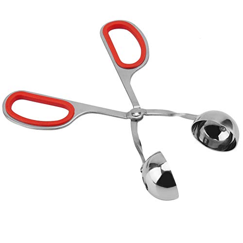 Fabricante de Bolas Cuchara de albóndigas de Acero Inoxidable Bolas de arroz no pegajosas Bolas de arroz Clip Maker Herramienta de Cocina Melon Baller (Color : Red, tamaño : S)