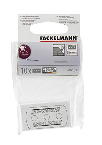 Fackelmann Cuchillas Recambio Rasqueta Acero Inox. Color inox. 4,4x2,2cm. 10 uds.