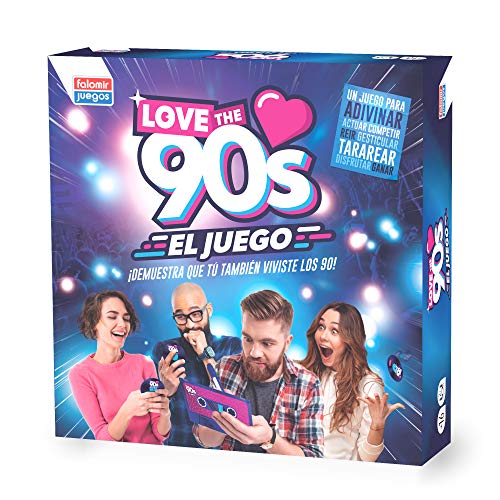 Falomir 90´S Love The 90's, Juego de Mesa, Family & Friends, Color Azul, 27x27x6.5 (1)