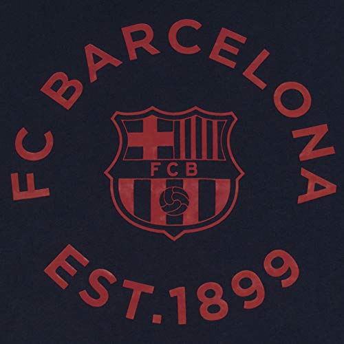 FC Barcelona - Sudadera oficial con capucha - Para hombre - Con el escudo del club - Forro polar - Medium