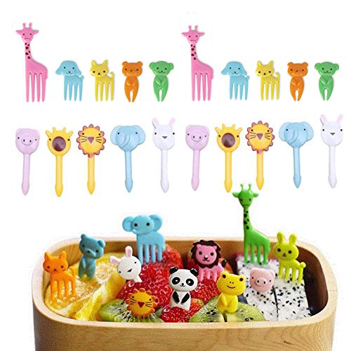 Fellibay Tenedores de postre Tenedor de frutas para tartas con forma de bento Tenedores de cóctel , 18 o 20 unidades universal A Type -20pcs