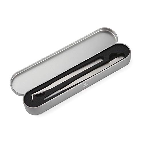 FERRIES Pinzas de Punta Recta y Punta Curvada Pinza Para Extensiones de Pestañas Y Aislamiento de visor 3D 6D Volumen Falso Volumen Clásico Lash Pinzas de Precisión de Acero Inoxidabl 