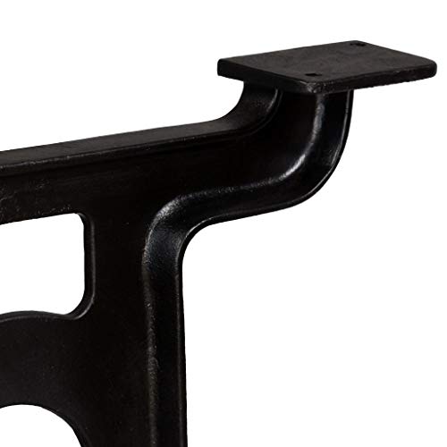 Festnight 2 Patas para Mesa en Y Patas de Mesa de Comedor Estilo Industrial Hierro Fundido Negro 54x72cm