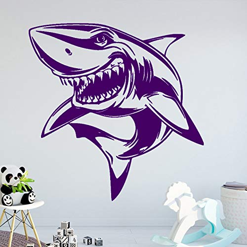 Fierce Sharke Wall Sticker Wallpaper para niños Sala de Estar Dormitorio Habitación Decoración Accesorios Vinilo DIY Extraíble Tatuajes de Pared 4 L 43cm X 43cm