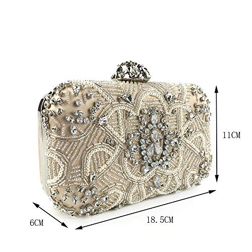 Fiesta de la boda de las señoras del embrague Bolso del embrague del Rhinestone del bolso de la tarde de las mujeres para el bolso de tarde del baile de fin de curso del banquete de boda de la dama de