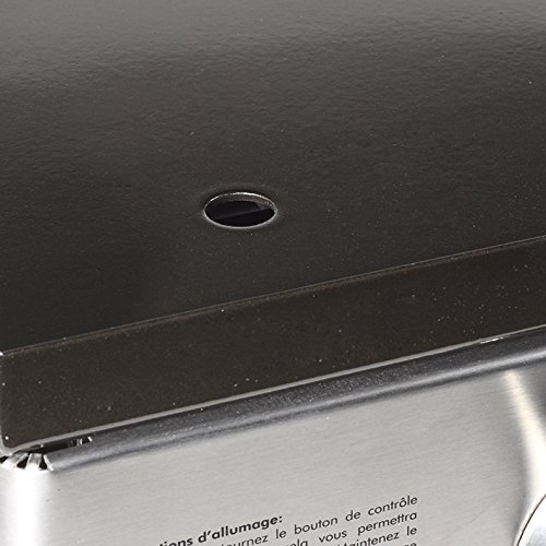 FireFriend BQ-6394 Parrilla de gas, dos quemadores, acero inoxidable, Negro, 57 x 28 x 60 cm