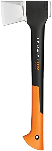 Fiskars Hacha, 1,1 kg, Estuche incluido, Longitud: 44 cm, Negro/Naranja, X11–S, 1015640