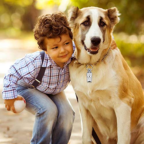 Fodlon 5 Etiquetas de Identificación de Mascotas Perro ID Tag Colgante Perro Personalizado con Nombre Gatos Accesorios Placas Identificativas Perros Anti-Perdido Etiqueta de DireccióN Incluida Llavero