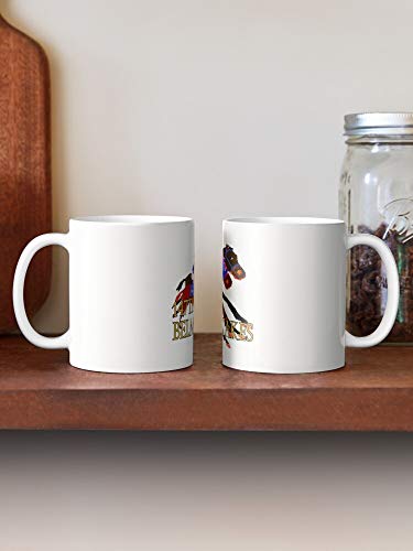 Foliam New Fun Belmont Crown Sports York Thoroughbred Horse Stakes Triple Colorful Racing La Mejor Taza de café de cerámica de mármol Blanco de 11 oz