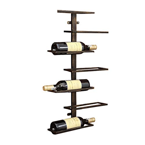 FPigSHS Armarios para Vino Botelleros Estante para Vino Enfriador de Vino Decoración de Pared Suspensión de Montaje en Pared Viento Industrial Hogar Hierro Art Bar del Hotel Bar mostrador