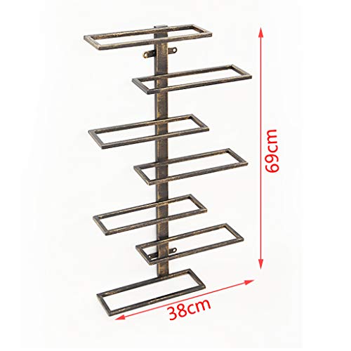 FPigSHS Armarios para Vino Botelleros Estante para Vino Enfriador de Vino Decoración de Pared Suspensión de Montaje en Pared Viento Industrial Hogar Hierro Art Bar del Hotel Bar mostrador