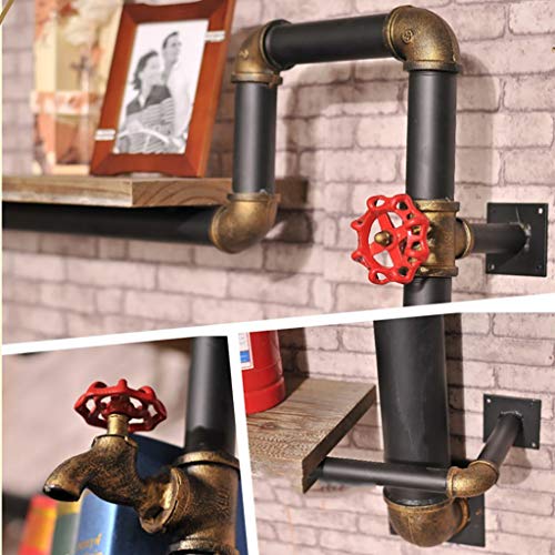 FPigSHS Armarios para Vino Botelleros Soporte de Pared para Montaje en Pared Almacenamiento para Vino exhibición Club de Tubos de Agua para Barra de relajación Suspensión de Hotel Hierro Industrial
