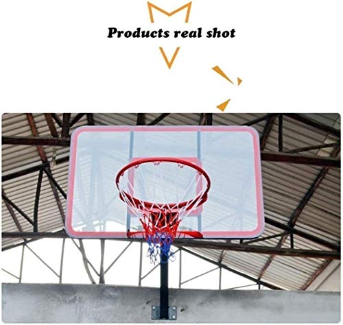 FQCD Exterior del aro de Baloncesto con el Sistema del Tablero Trasero de Baloncesto for Adultos Inicio, montado en la Pared de Baloncesto Stand, Tablero de PC Transparente