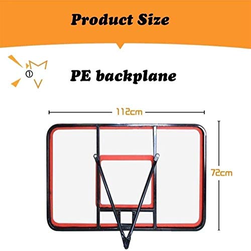 FQCD Exterior del aro de Baloncesto con el Sistema del Tablero Trasero de Baloncesto for Adultos Inicio, montado en la Pared de Baloncesto Stand, Tablero de PC Transparente