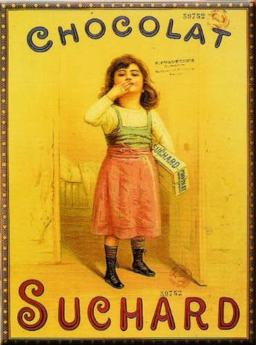 FRANCIA VINTAGE PLACA METAL 20x15cm PUB RETRO CHOCOLATE SUCHARD - M686