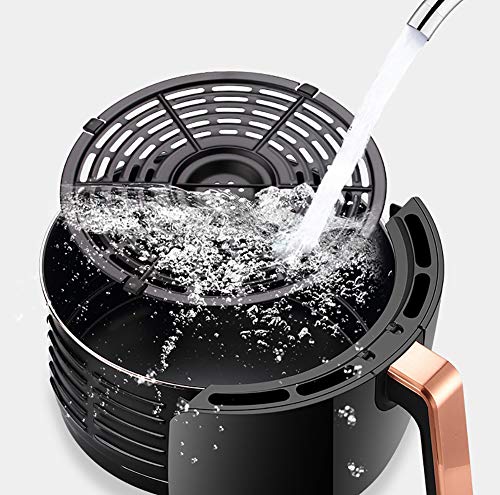 Freidora Freidora Eléctrica De Gran Capacidad De 4.5L Para El Hogar Sin Sartén Para Humos De Aceite, Máquina De Papas Fritas Inteligente 1400W, Operación Inteligente Con Un Solo Botón, Pantalla LCD