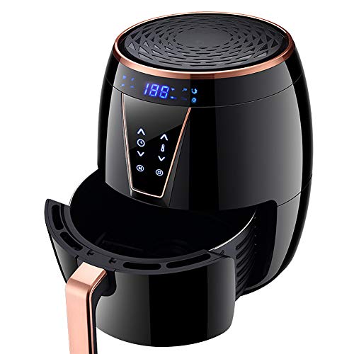 Freidora Freidora Eléctrica De Gran Capacidad De 4.5L Para El Hogar Sin Sartén Para Humos De Aceite, Máquina De Papas Fritas Inteligente 1400W, Operación Inteligente Con Un Solo Botón, Pantalla LCD