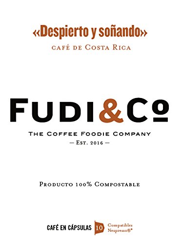 Fudi&Co - DESPIERTO Y SOÑANDO - Café de especialidad de Costa Rica - 4 Paquetes de 10 Cápsulas c/u Compatibles Nespresso ® - 100% Compostable