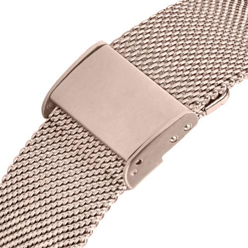 Fullmosa 【2020 Nuevo】 Correa de Reloj, Correa de Repuesto de Malla de Acero Inoxidable para Reloj (Samsung Gear s3s2 / ASUS Zenwatch/Huawei Watch etc.) Oro, 20mm