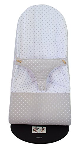 Funda para Hamaca BabyBjörn Balance Soft Reversible (Sustituye tapicería original) Estrellas gris