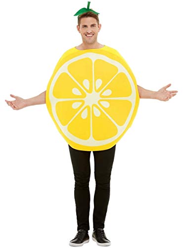 Funidelia | Disfraz de limón para Hombre y Mujer Talla Talla única ▶ Fruta, Comida - Amarillo, Túnica y Diadema