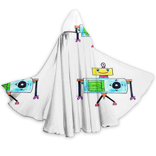 Funny Club Cgm Robot Ladies Cloak Cape Womens Cloak with Hood 59inch For Christmas Halloween Cosplay Costumes