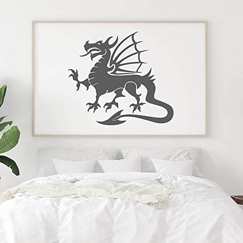 FXBSZ pegatinas de pared de dragón volador personalizables pegatinas de decoración de dormitorio de sala de estar pegatinas de pared de moda pegatinas de decoración del hogar verde limón 80 cm x 71 cm