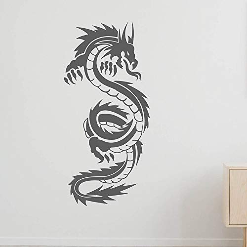FXBSZ Personalizable dragón decoración vinilo pegatinas de pared decoración del hogar pegatinas de pared sala de estar dormitorio decoración pegatinas de pared azul claro 50 cm x 107 cm