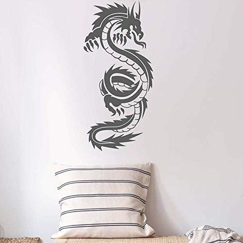 FXBSZ Personalizable dragón decoración vinilo pegatinas de pared decoración del hogar pegatinas de pared sala de estar dormitorio decoración pegatinas de pared azul claro 50 cm x 107 cm