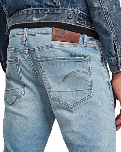 G-STAR RAW 3301 Slim Fit Jeans Vaqueros, Light Indigo Aged, 44W / 40L para Hombre
