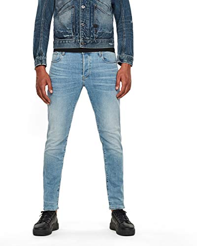 G-STAR RAW 3301 Slim Fit Jeans Vaqueros, Light Indigo Aged, 44W / 40L para Hombre