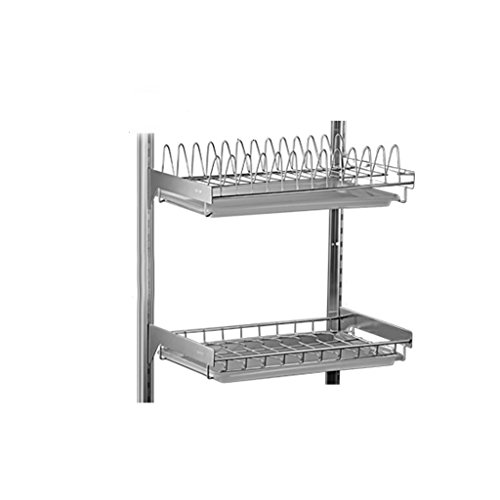 GAOYANG Lavavajillas De Cocina Estante para Platos Sin Perforaciones Montado En La Pared Rejilla De Drenaje De Acero Inoxidable Cocina Colgante Escurreplatos Bandeja De Almacenamiento