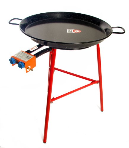 GARCIMA SET MIRADOR COMPUESTO POR PAELLERA DE ACERO AL CARBONO DE 60 CM, QUEMADOR DE 50 CM, PATAS REFORZADAS
