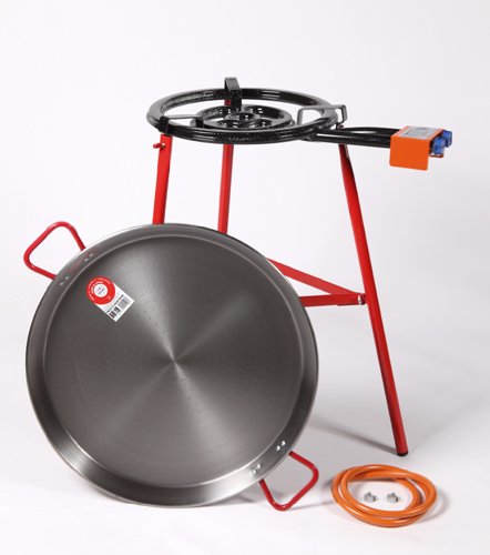 GARCIMA SET MIRADOR COMPUESTO POR PAELLERA DE ACERO AL CARBONO DE 60 CM, QUEMADOR DE 50 CM, PATAS REFORZADAS