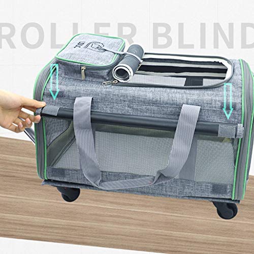 Gato Bolsa de excursión el bolso que lleva la carretilla portátil de gran capacidad de Crossbody del hombro caja de la carretilla recorrido del animal doméstico del perro bolsa transpirable