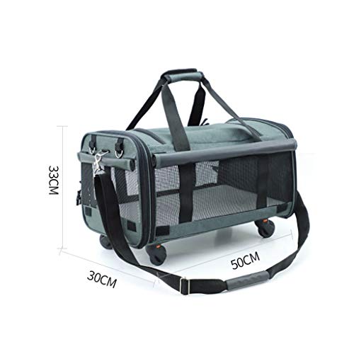 Gato Bolsa de excursión el bolso que lleva la carretilla portátil de gran capacidad de Crossbody del hombro caja de la carretilla recorrido del animal doméstico del perro bolsa transpirable