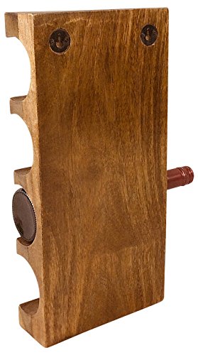 Geko - Estante de Pared para Vino, Madera, Color marrón, Talla única