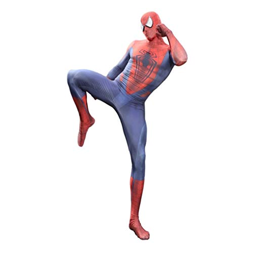GHJGTL Los Trajes Vengadores Superhéroe Spider Man Kids 3-D Araña Imprimir Manga Larga Flaco Catsuit De Halloween Cosplay Lycra Zentai Unitard Mono Mono (Color : B, Talla : Child S (100-110cm))
