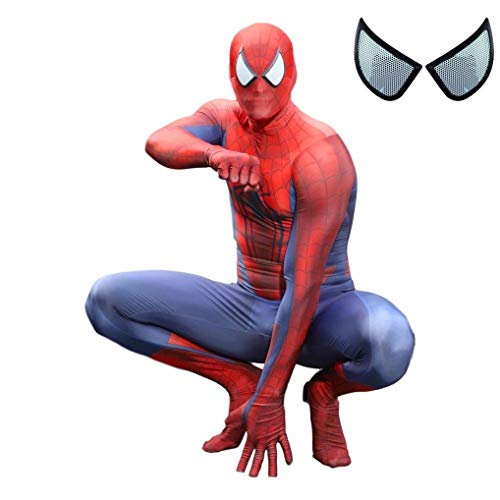 GHJGTL Los Trajes Vengadores Superhéroe Spider Man Kids 3-D Araña Imprimir Manga Larga Flaco Catsuit De Halloween Cosplay Lycra Zentai Unitard Mono Mono (Color : B, Talla : Child S (100-110cm))
