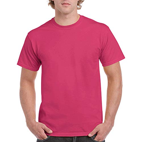 Gildan - Camiseta básica de manga corta de verano para hombre- 61 colores diferentes ? Número 1 en América (Mediana (M)/Verde Fluorescente)