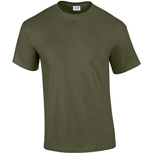 Gildan - Camiseta básica de manga corta de verano para hombre- 61 colores diferentes ? Número 1 en América (Mediana (M)/Verde Fluorescente)